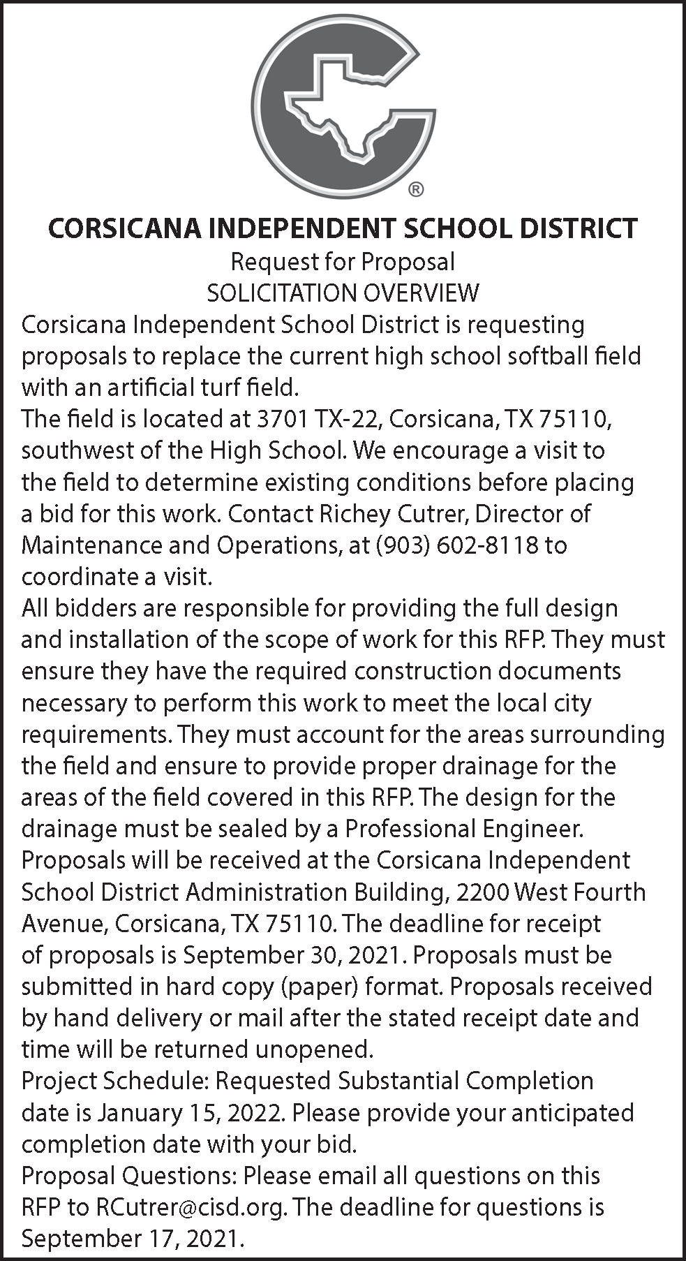 request for proposal solicitation overview